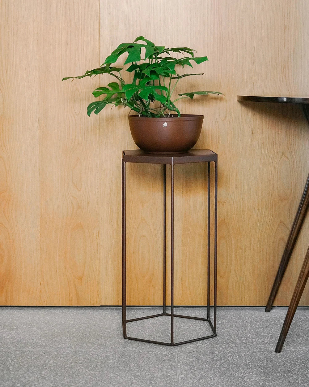Suporte para plantas Garça 60 - Tampo Metal