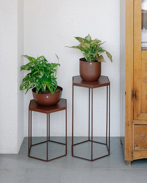 Suporte para plantas Garça 40 - Tampo metal